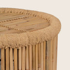 Set 2 Mesitas Auxiliares de Bambú Natural
