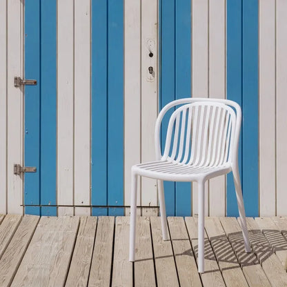 Silla de Jardín apilable Contract en color blanco, Pack 2 unidades