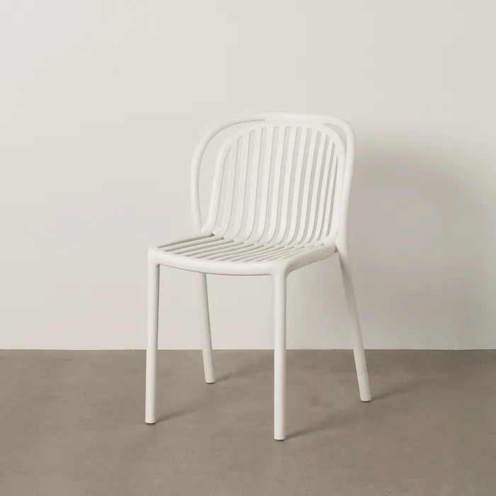 Silla de Jardín apilable Contract en color blanco, Pack 2 unidades