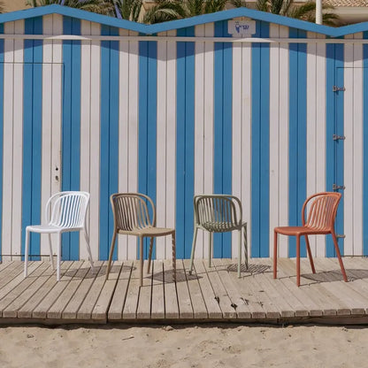 Silla de Jardín apilable Contract en color Marrón, Pack 2 unidades