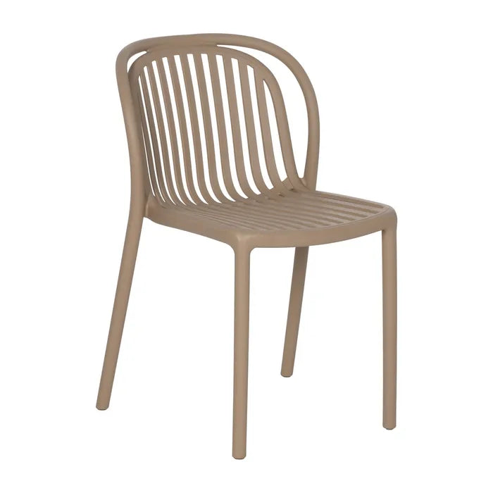 Silla de Jardín apilable Contract en color Marrón, Pack 2 unidades