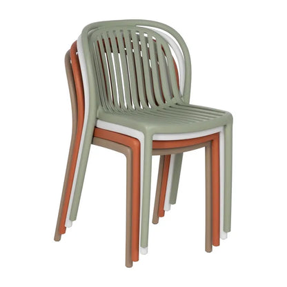 Silla de Jardín apilable Contract en color Marrón, Pack 2 unidades