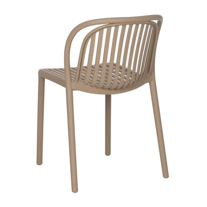 Silla de Jardín apilable Contract en color Marrón, Pack 2 unidades