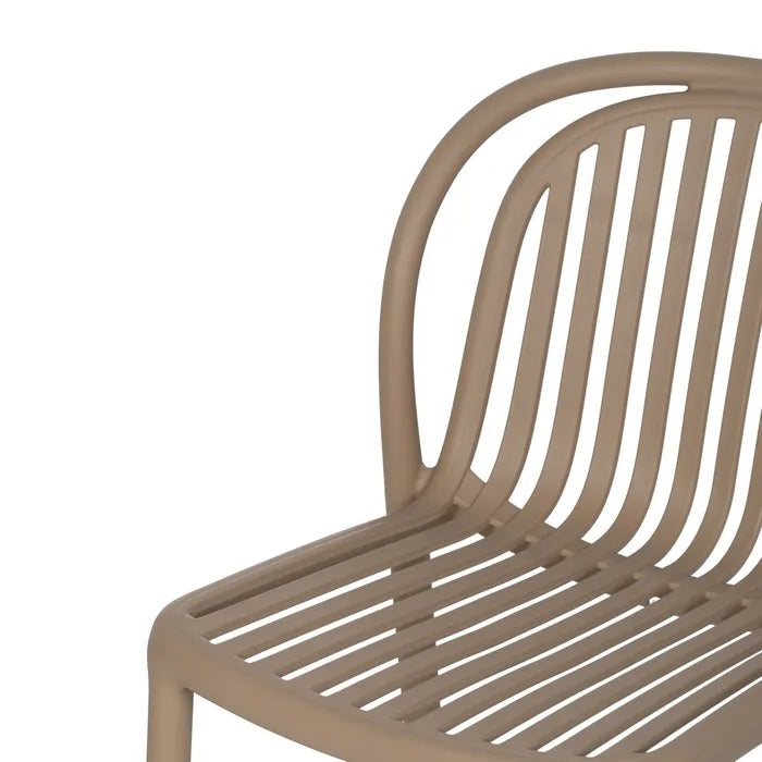 Silla de Jardín apilable Contract en color Marrón, Pack 2 unidades