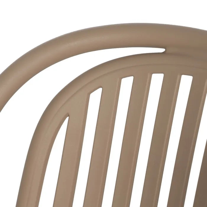 Silla de Jardín apilable Contract en color Marrón, Pack 2 unidades