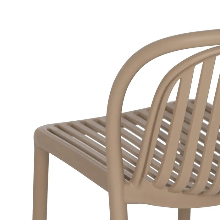 Silla de Jardín apilable Contract en color Marrón, Pack 2 unidades