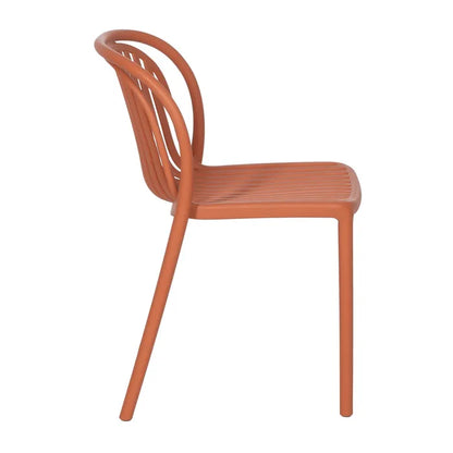 Silla de Jardín apilable Contract en color Terracota, Pack 2 unidades