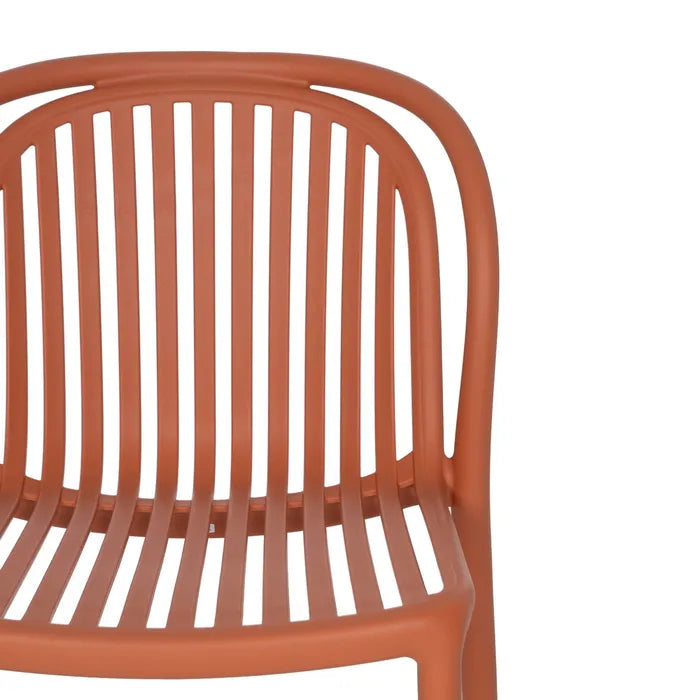 Silla de Jardín apilable Contract en color Terracota, Pack 2 unidades