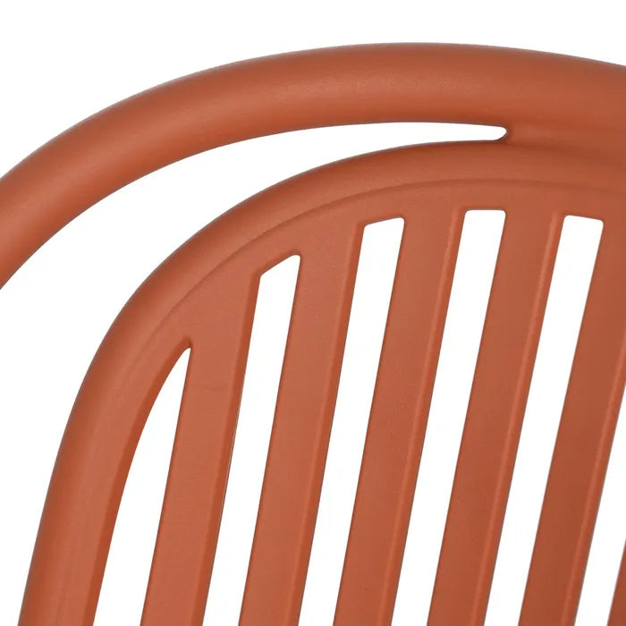Silla de Jardín apilable Contract en color Terracota, Pack 2 unidades
