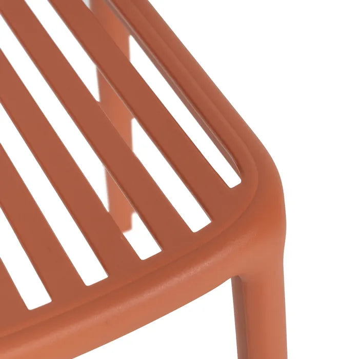 Silla de Jardín apilable Contract en color Terracota, Pack 2 unidades