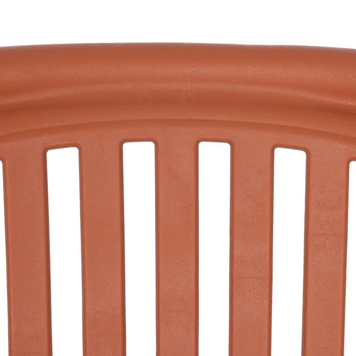 Silla de Jardín apilable Contract en color Terracota, Pack 2 unidades