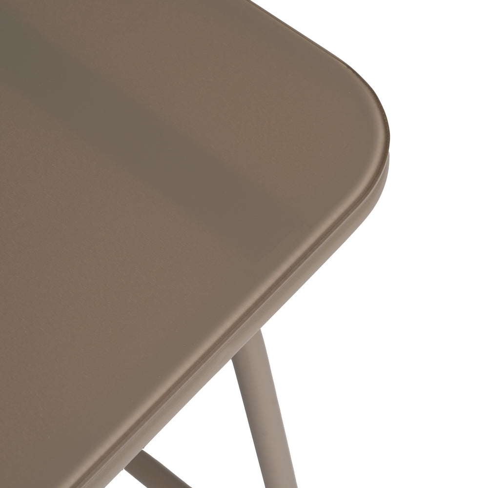 Conjunto de jardín de acero de exterior en color piedra