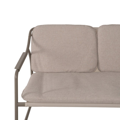 Conjunto de jardín de acero de exterior en color piedra