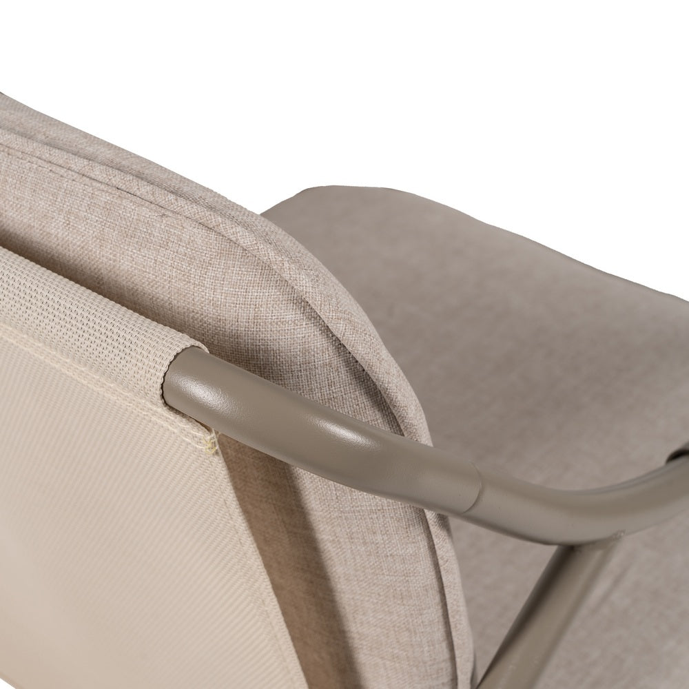 Conjunto de jardín de acero de exterior en color piedra