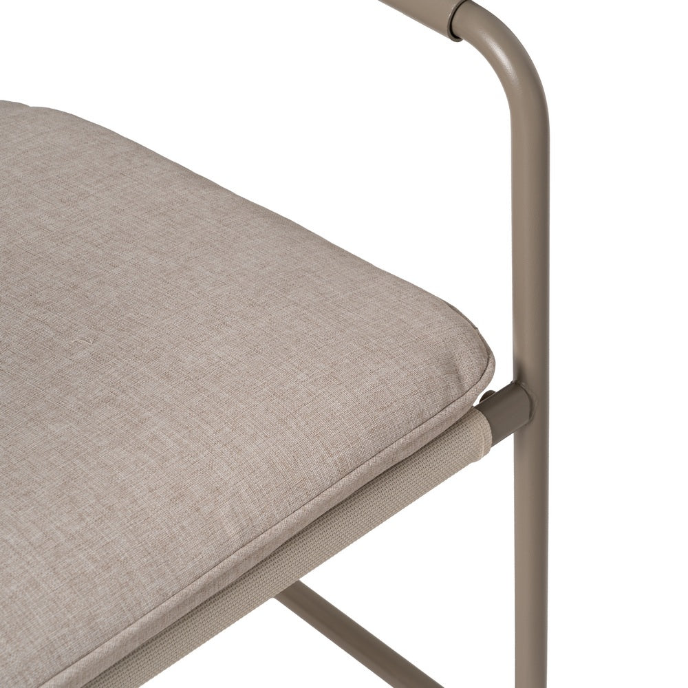 Conjunto de jardín de acero de exterior en color piedra