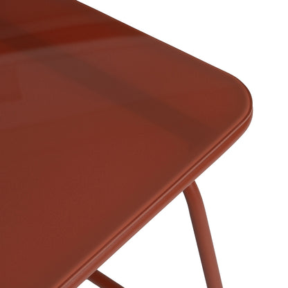 Conjunto de jardín de acero de exterior en color burdeos