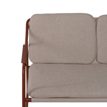 Conjunto de jardín de acero de exterior en color burdeos