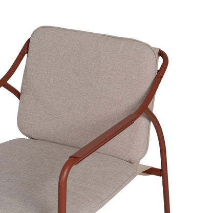 Conjunto de jardín de acero de exterior en color burdeos