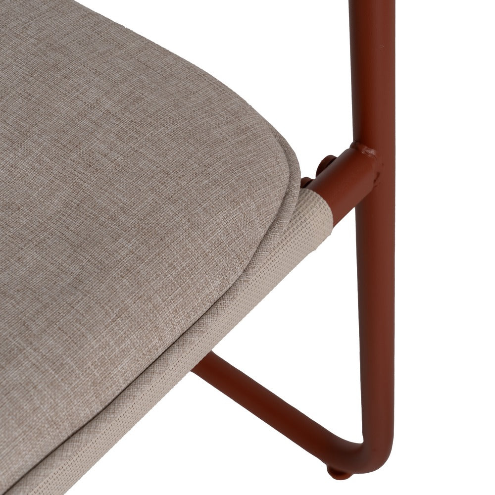 Conjunto de jardín de acero de exterior en color burdeos