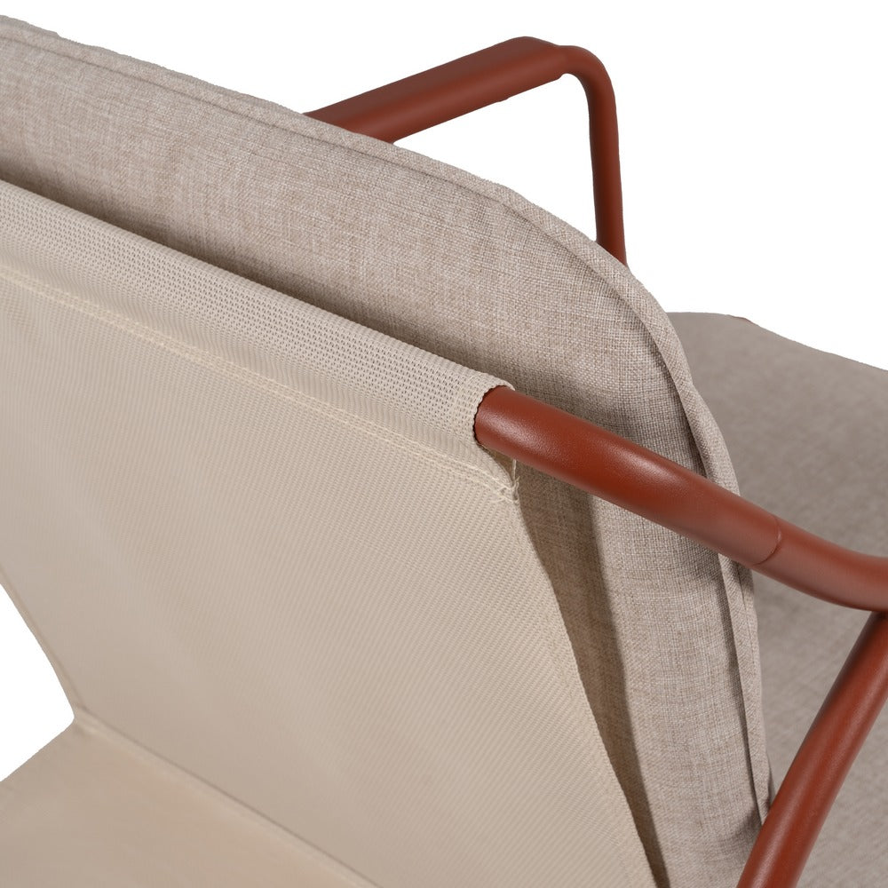 Conjunto de jardín de acero de exterior en color burdeos