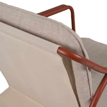 Conjunto de jardín de acero de exterior en color burdeos