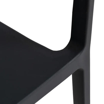 Silla de Jardín apilable en color Negro, Pack de 2u