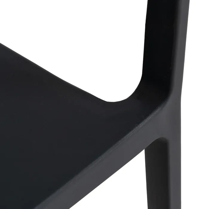 Silla de Jardín apilable en color Negro, Pack de 2u