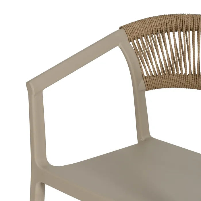 Silla de Jardín apilable en color Beige, Pack de 2u