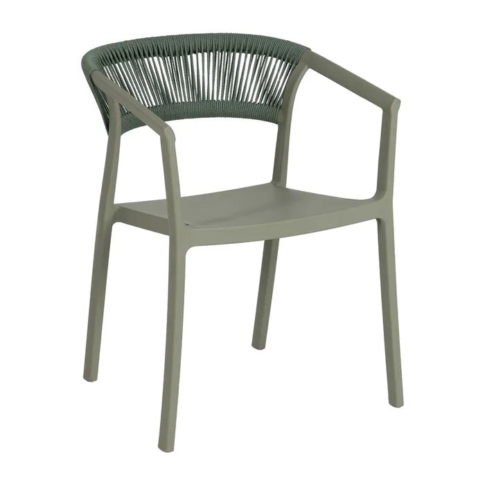 Silla de Jardín apilable en color Verde, Pack de 2u