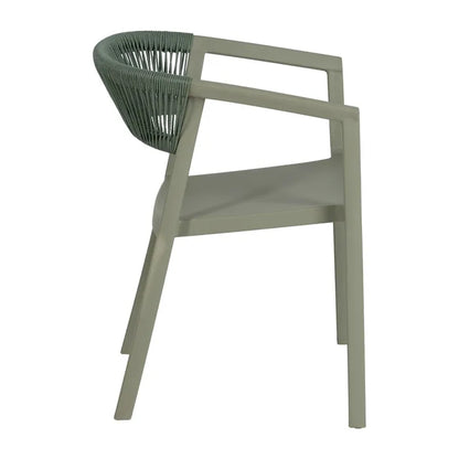 Silla de Jardín apilable en color Verde, Pack de 2u
