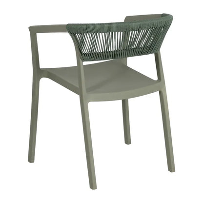 Silla de Jardín apilable en color Verde, Pack de 2u