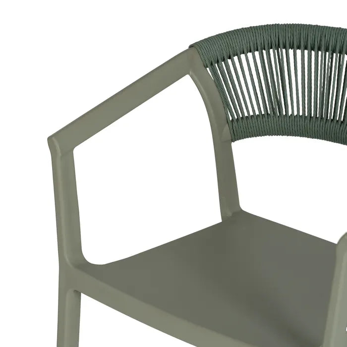 Silla de Jardín apilable en color Verde, Pack de 2u
