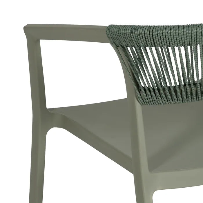 Silla de Jardín apilable en color Verde, Pack de 2u