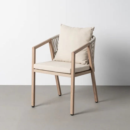 Silla de Jardín de Acero y Rattán 54x61x78cm