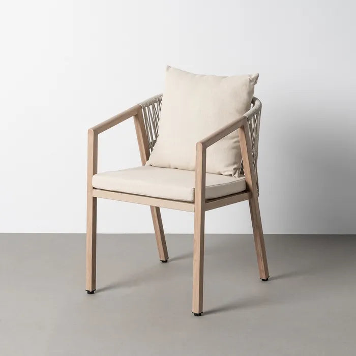 Silla de Jardín de Acero y Rattán 54x61x78cm