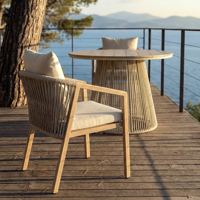 Silla de Jardín de Acero y Rattán 54x61x78cm