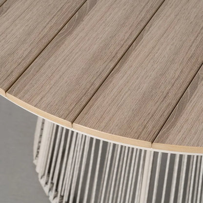 Mesa de Comedor de Exterior de Polywood y Rattán 100x100x75cm