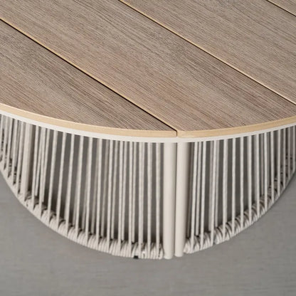 Mesa de Comedor de Exterior de Polywood y Rattán 100x100x75cm