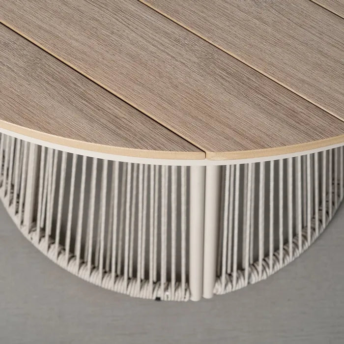 Mesa de Comedor de Exterior de Polywood y Rattán 100x100x75cm