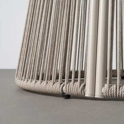 Mesa de Comedor de Exterior de Polywood y Rattán 100x100x75cm