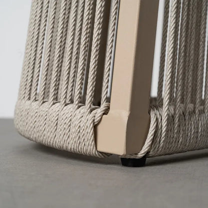 Mesa de comedor ovalada de Exterior en Polywood y Rattán 180x90x76,5cm