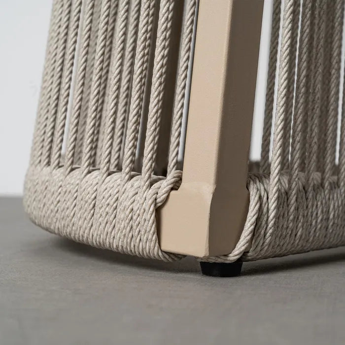 Mesa de comedor ovalada de Exterior en Polywood y Rattán 180x90x76,5cm