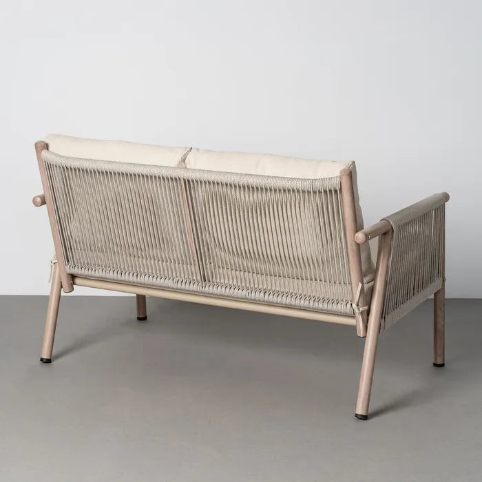 Conjunto de Jardín de Exterior Acero y Ratán Salina