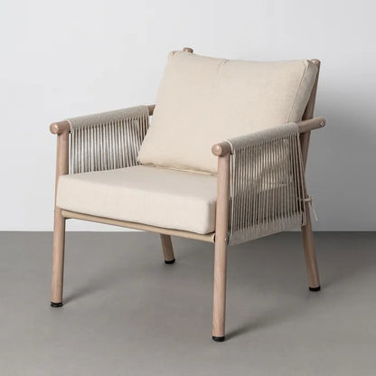 Conjunto de Jardín de Exterior Acero y Ratán Salina