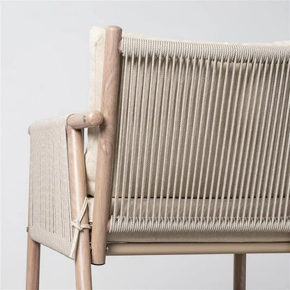 Conjunto de Jardín de Exterior Acero y Ratán Salina