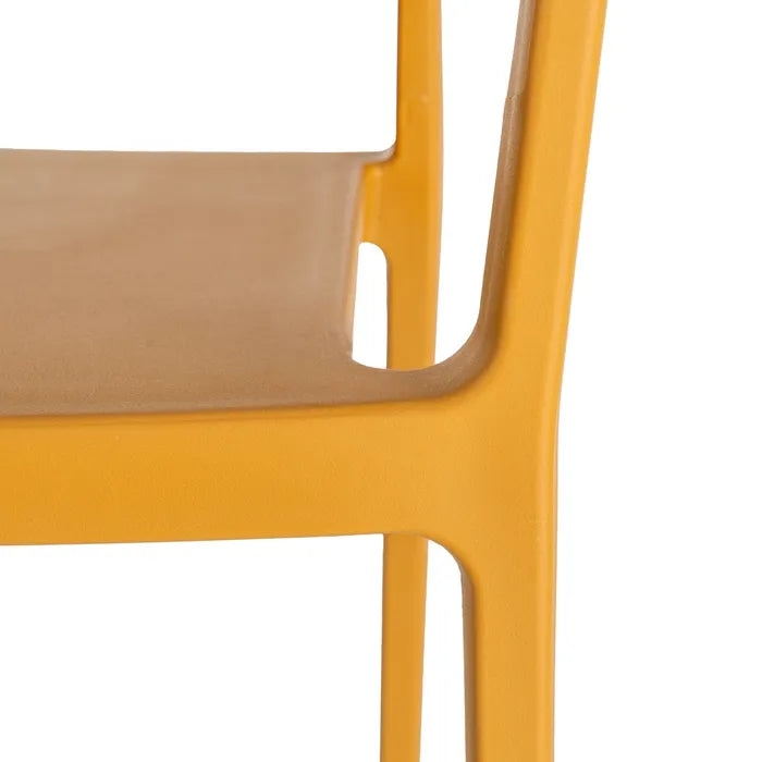 Silla de Jardín apilable en color Mostaza, Pack 2u