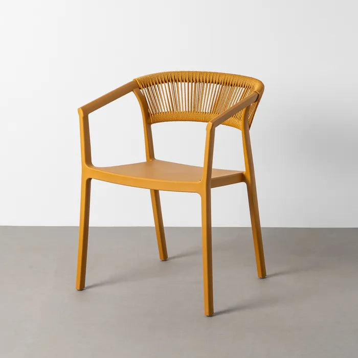 Silla de Jardín apilable en color Mostaza, Pack 2u