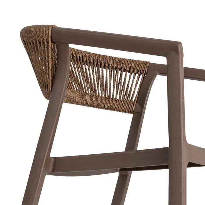 Silla de Jardín apilable en color Café, Pack 2u