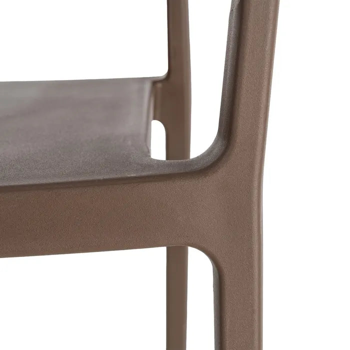 Silla de Jardín apilable en color Café, Pack 2u