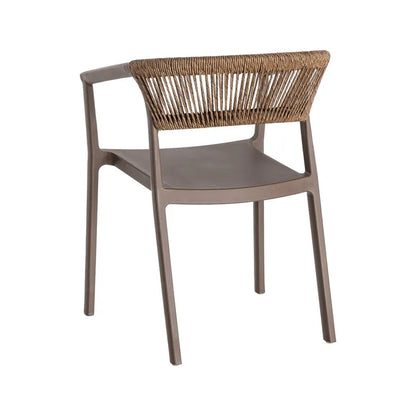 Silla de Jardín apilable en color Café, Pack 2u